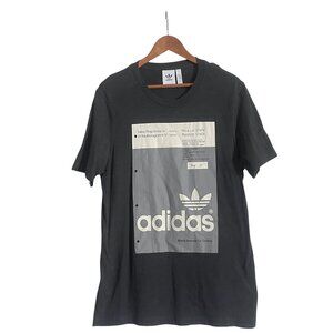 Young Adult Men's Short Sleeve Vintage-Inspired Adidas Unique Graphic Tee Size M